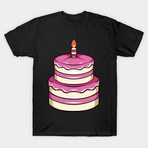 Birthday Cake T-Shirt by fromherotozero